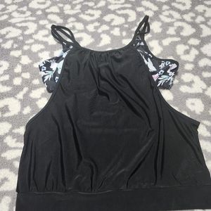 Women's tank swim top